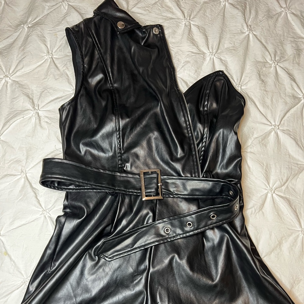Fake Leather romper